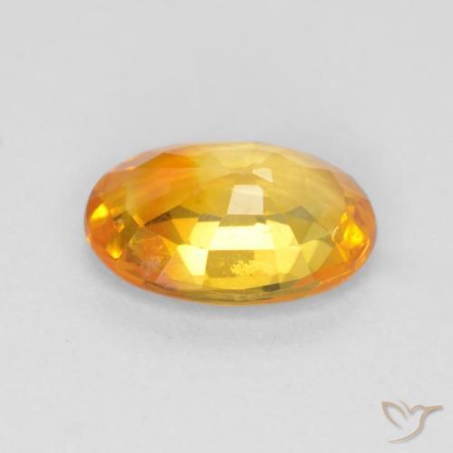 Saphir Doré moyen naturelle ovale, 0.70 ct, VS