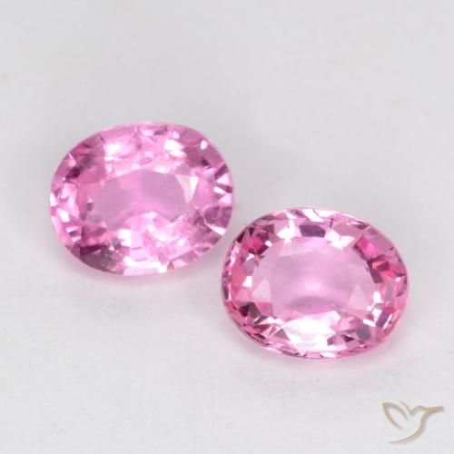 0.88ctw Naturel Rose moyen Saphir, ovale, VS-SI
