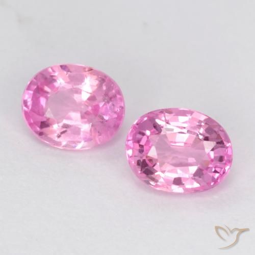0.90ctw Naturel Rose moyen Saphir, ovale, VS-SI