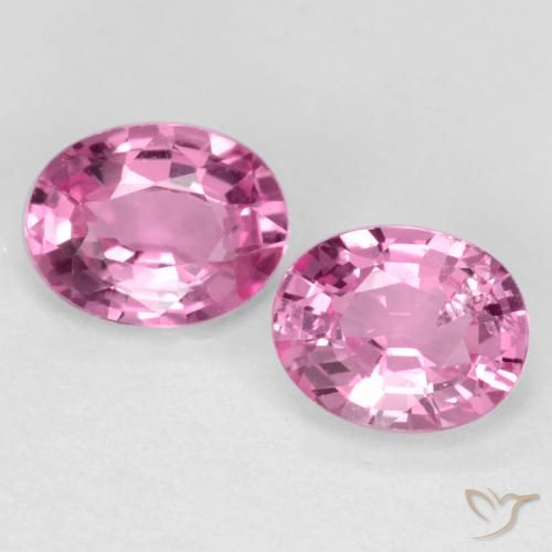 0.78ctw Naturel Rose moyen Saphir, ovale, VS