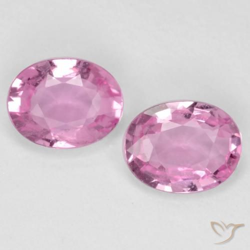 0.72ctw Naturel Rose moyen Saphir, ovale, VS