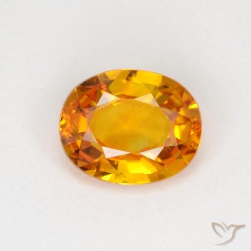 0.72ct Naturel Orange moyen Saphir, ovale, VVS-VS