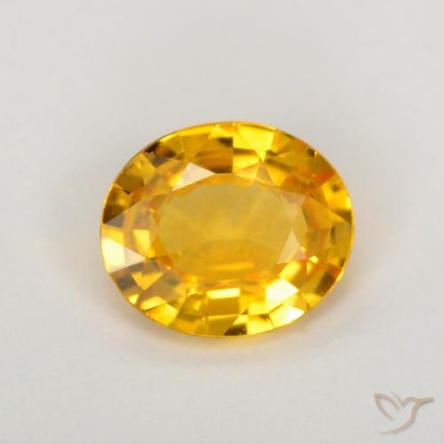 0.64ct Naturel Or moyen Saphir, ovale, VVS-VS