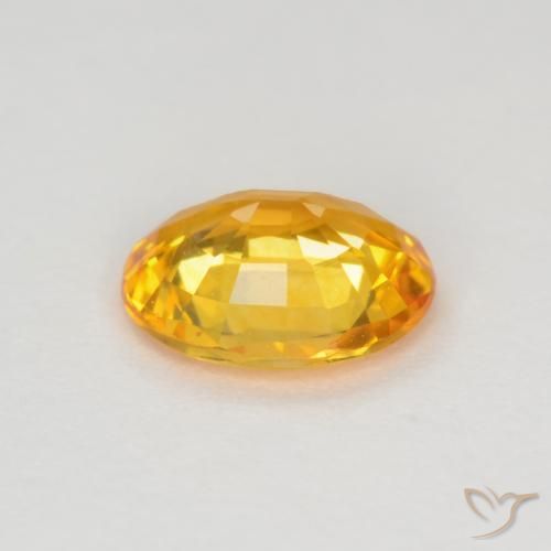Saphir Or moyen naturelle ovale, 0.64 ct, VVS-VS