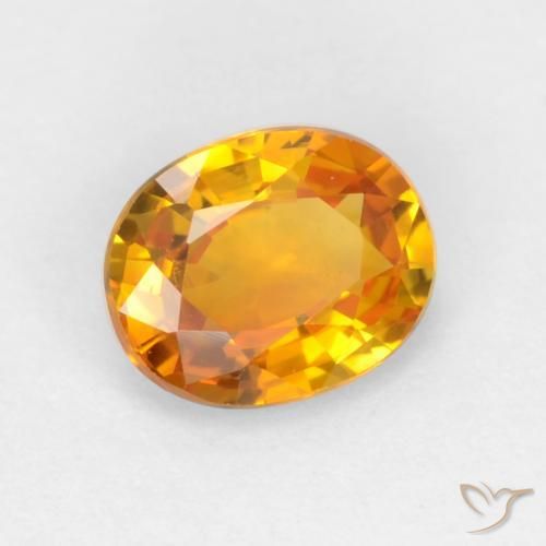 Saphir Or naturelle ovale, 0.53 ct, VS