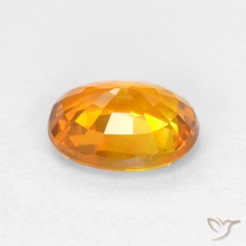Saphir Or naturelle ovale, 0.53 ct, VS
