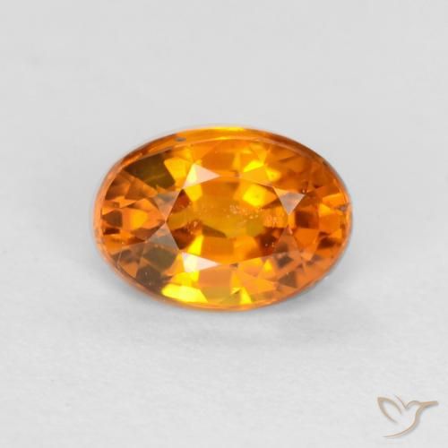 0.59ct Naturel Abricot orange Saphir, ovale, VS