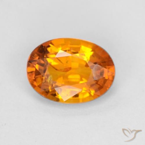 0.70ct Naturel Orange vif Saphir, ovale, VS