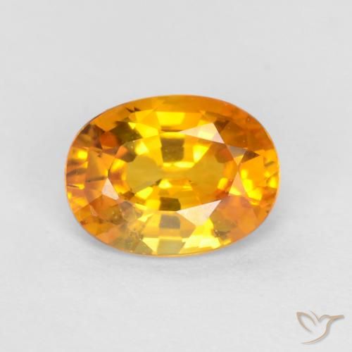 0.78ct Naturel Orange vif Saphir, ovale, VS