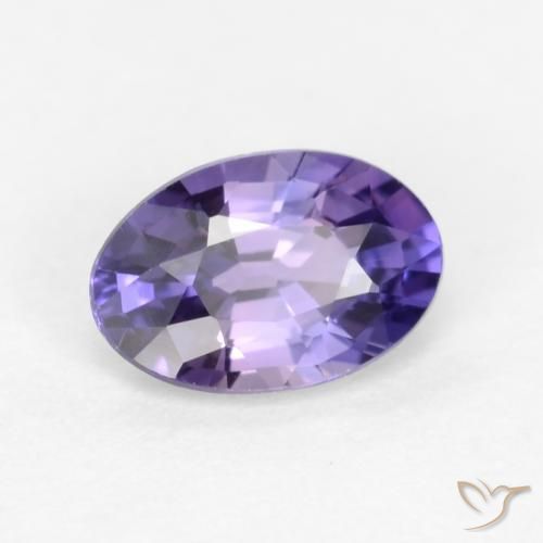 Saphir Violet foncé naturelle ovale, 0.53 ct, VVS-VS