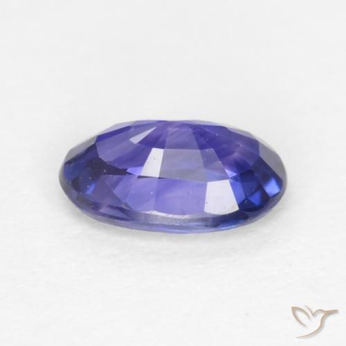 Saphir Violet foncé naturelle ovale, 0.51 ct, VS-SI