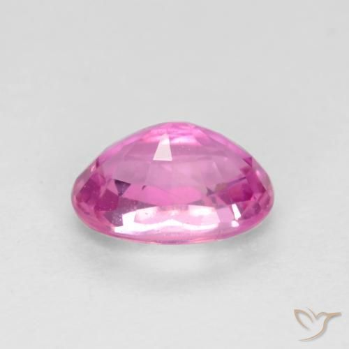Saphir Pourpre-rose naturelle ovale, 0.62 ct, VS