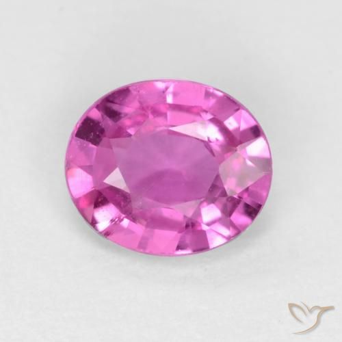 0.49ct Naturel Violet Rosâtre Saphir, ovale, VS