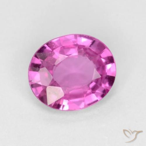 Saphir Violet Rosâtre naturelle ovale, 0.49 ct, VS