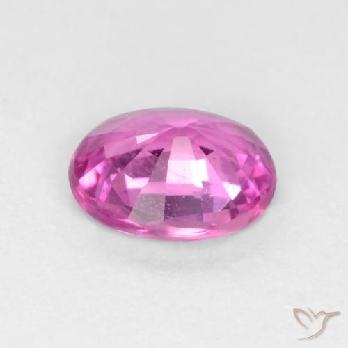 Saphir Violet Rosâtre naturelle ovale, 0.49 ct, VS