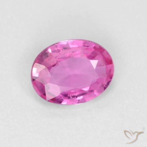 Saphir Pourpre moyen naturelle ovale, 0.32 ct, VS