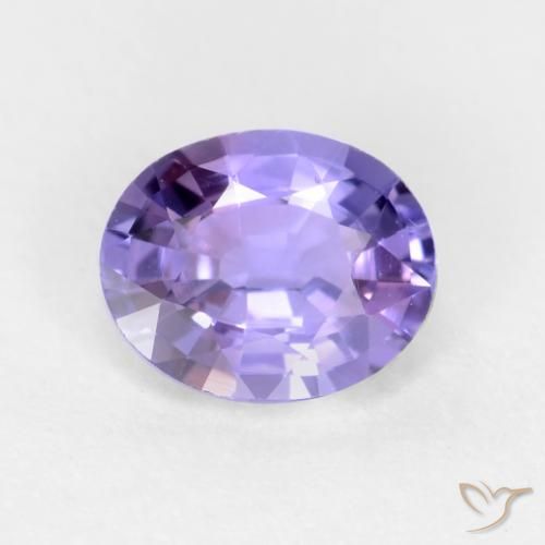 Saphir Violet Rosâtre naturelle ovale, 0.48 ct, VS