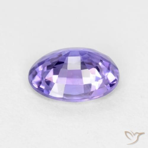 Saphir Violet Rosâtre naturelle ovale, 0.48 ct, VS