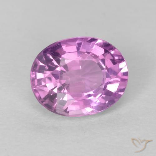 Saphir Pourpre violet rosâtre naturelle ovale, 0.61 ct, VVS-VS