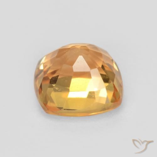 Saphir Orange-or naturelle Coussin, 0.69 ct, VS