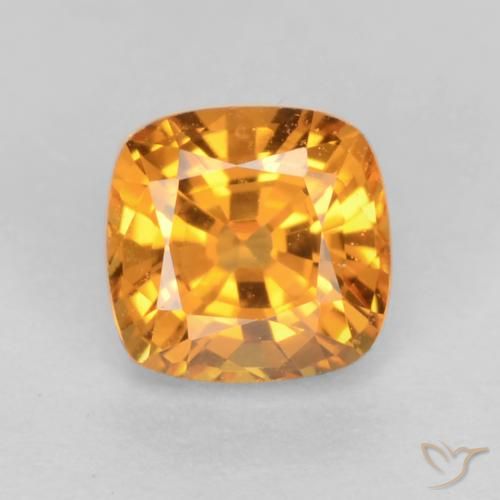 0.51ct Naturel Doré-orange foncé Saphir, Coussin, VS