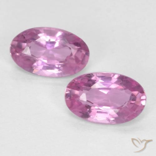 0.56ctw Naturel Rose moyen Saphir, ovale, VS