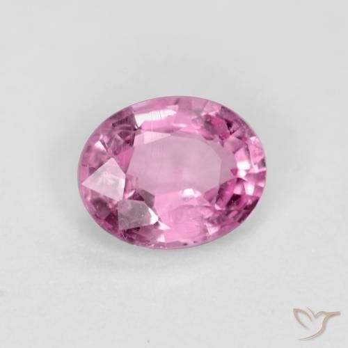 Saphir Rose pourpre royal naturelle ovale, 0.45 ct, VS-SI