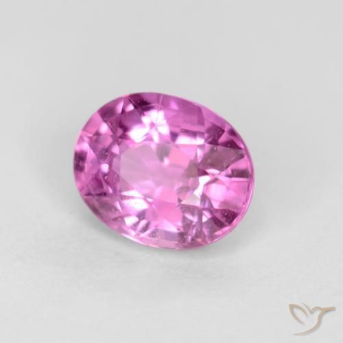 Saphir Pourpre rose vif naturelle ovale, 0.54 ct, VS-SI