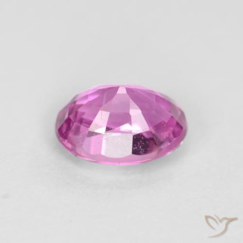 Saphir Pourpre rose vif naturelle ovale, 0.54 ct, VS-SI