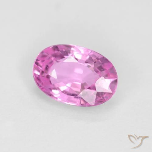 Saphir Pourpre rose vif naturelle ovale, 0.56 ct, VVS-VS