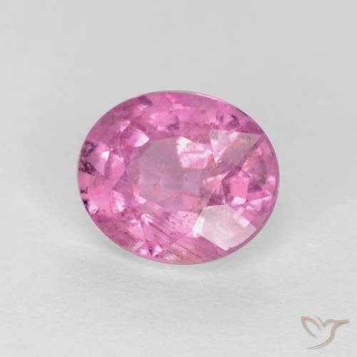 Saphir Rose intense naturelle ovale, 0.43 ct, VS-SI