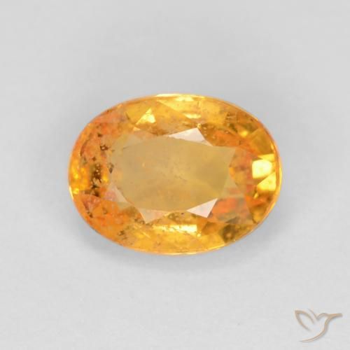 0.78ct Naturel Orange moyen Saphir, ovale, SI