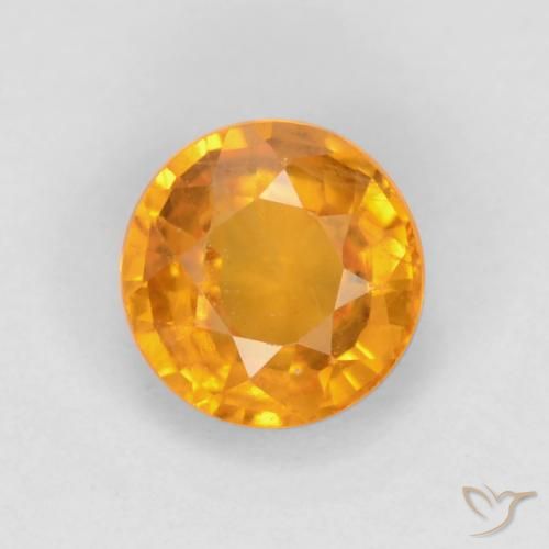 0.60ct Naturel Doré-orange foncé Saphir, Tour, VS
