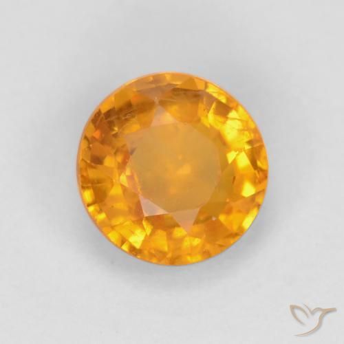 Saphir Doré-orange foncé naturelle Tour, 0.60 ct, VS