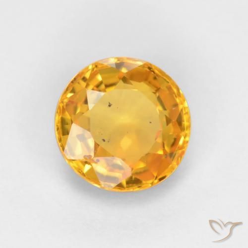 Saphir Orange doré profond naturelle Tour, 0.55 ct, VS-SI