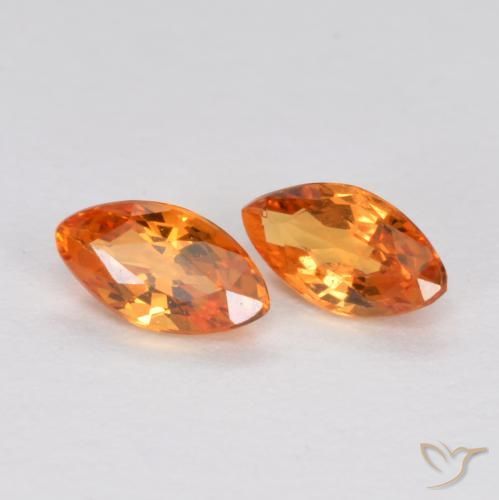 Shop natural 0.41ct Orange moyen Saphir gems, Marquise, from Tanzanie at GemSelect. In stock, global shipping!