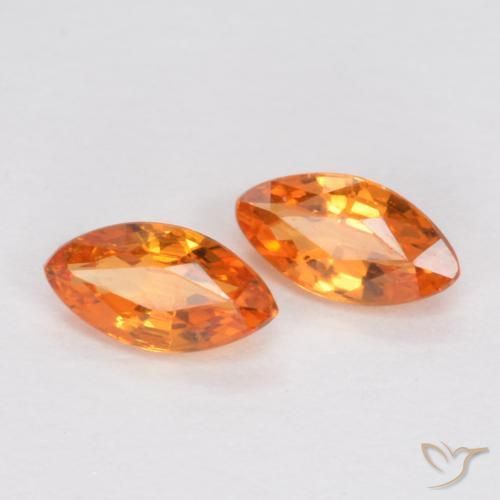 Shop natural 0.37ct Orange moyen Saphir gems, Marquise, from Tanzanie at GemSelect. In stock, global shipping!