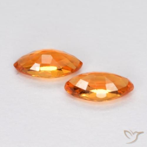 Shop natural 0.37ct Orange moyen Saphir gems, Marquise, from Tanzanie at GemSelect. In stock, global shipping!
