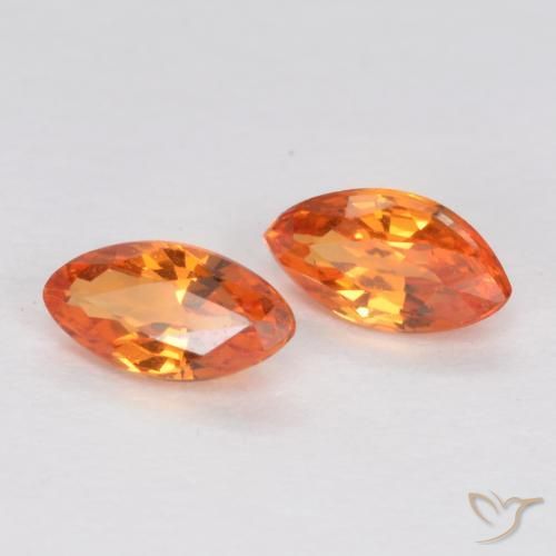 Shop natural 0.39ct Orange vif Saphir gems, Marquise, from Tanzanie at GemSelect. In stock, global shipping!
