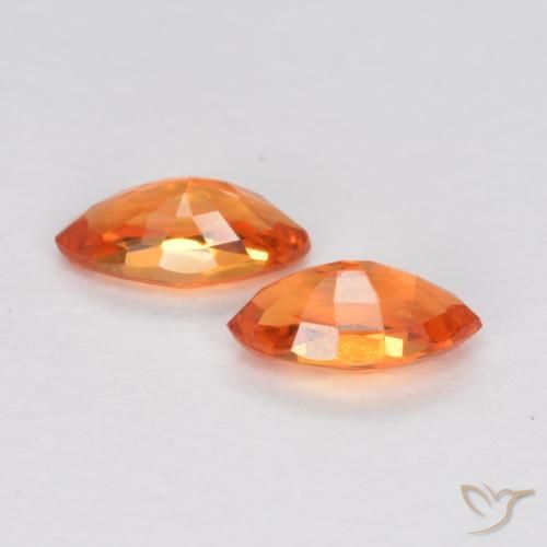 Shop natural 0.39ct Orange vif Saphir gems, Marquise, from Tanzanie at GemSelect. In stock, global shipping!