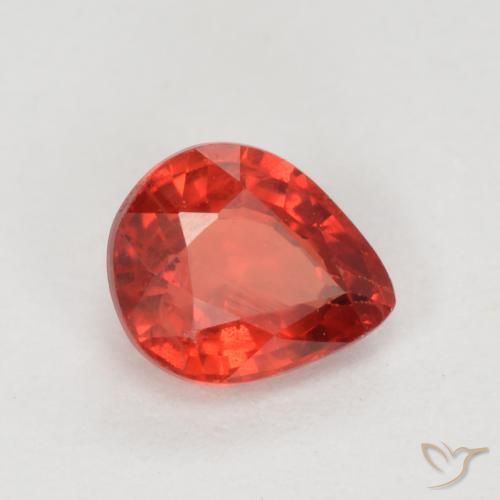 Saphir Rouge moyen naturelle En forme de poire, 0.39 ct, VS