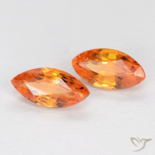 Shop natural 0.42ct Orange vif Saphir gems, Marquise, from Tanzanie at GemSelect. In stock, global shipping!