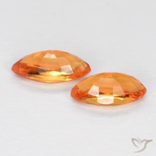 Shop natural 0.42ct Orange vif Saphir gems, Marquise, from Tanzanie at GemSelect. In stock, global shipping!