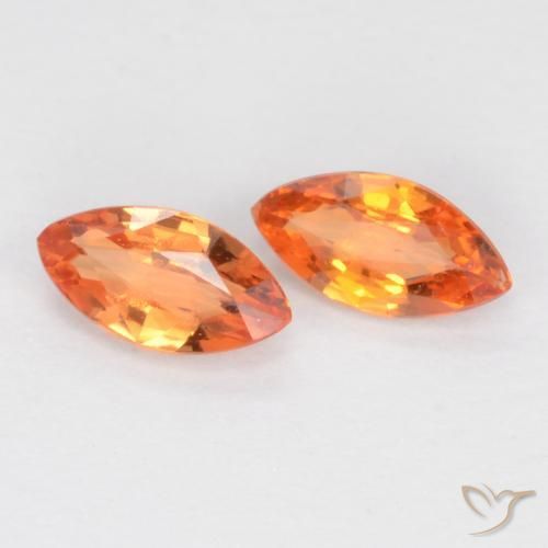 Shop natural 0.38ct Orange vif Saphir gems, Marquise, from Tanzanie at GemSelect. In stock, global shipping!