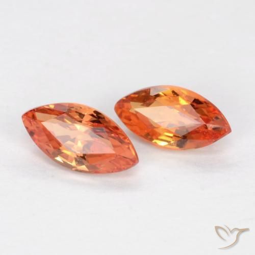 Shop natural 0.39ct Orange vif Saphir gems, Marquise, from Tanzanie at GemSelect. In stock, global shipping!