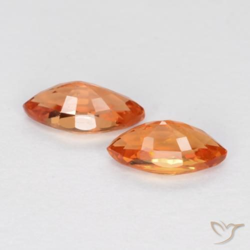Shop natural 0.39ct Orange vif Saphir gems, Marquise, from Tanzanie at GemSelect. In stock, global shipping!