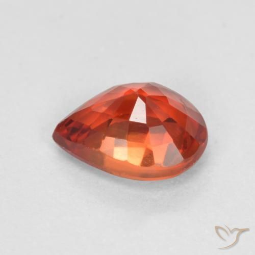 Saphir Rouge moyen naturelle En forme de poire, 0.42 ct, VS