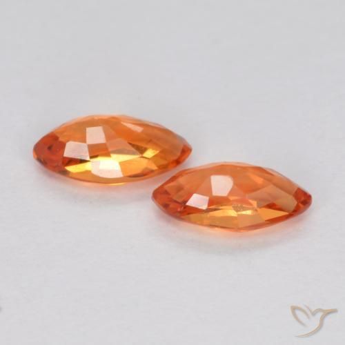 Shop natural 0.40ct Orange feu Saphir gems, Marquise, from Tanzanie at GemSelect. In stock, global shipping!