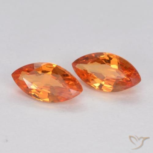 Shop natural 0.39ct Orange moyen Saphir gems, Marquise, from Tanzanie at GemSelect. In stock, global shipping!