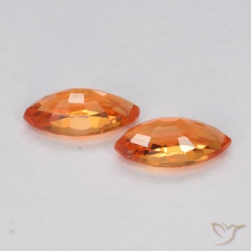 Shop natural 0.39ct Orange moyen Saphir gems, Marquise, from Tanzanie at GemSelect. In stock, global shipping!